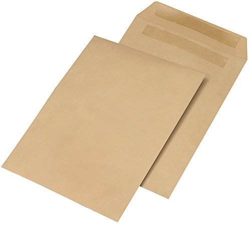 500 Versandtaschen DIN B4 250 x 353 mm Briefumschläge selbstklebend braun dimapax