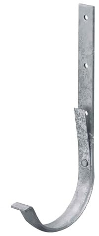 INEFA Rinneneisen, Rinnenhalter, halbrund NW150 / 150mm Silber Dachrinnenzubehör, Dachrinnenhalter aus verzinktem Stahl, einfache Steckmontage