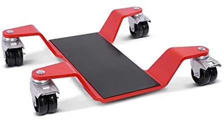 Carrello Sposta Moto compatibile con BMW R 1200 GS Adventure compatibile con Cavalletto Centrale ConStands Mover II, max. 400 kg, rosso