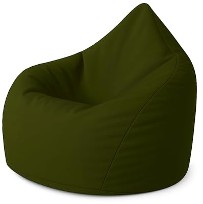 PATCH HOME Sitzsack Tropfenform - Khaki für In & Outdoor XXL 420 Liter - mit Styropor Füllung in 25 versch. Farben und 3 Größen