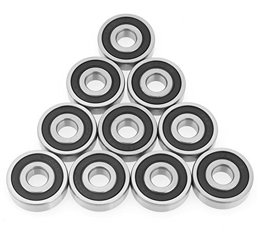 10 Stück Skateboard kugellager, Rillenkugellager 6200-2Rs, 10 * 30 * 9 mm Mini Steel Sealed Double Sided Kugellager