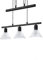 Lindby Hängelampe 3 flammig, höhenverstellbar, schwarz gold gebürstet, Esstisch Pendelleuchte Glas Metall, Hängeleuchte für Esszimmer, Wohnzimmer, Balkenpendelleuchte, Glasleuchte