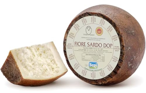 800 gr (1/4 di forma) - Fiore Sardo Dop prodotto dal caseificio Sepi. Il Fiore Sardo è un pecorino semi-stagionato o stagionato, tipico barbaricino, a latte crudo