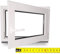 Kellerfenster nach Maß - Kunststofffenster - Fenster - Sondermaße - innen weiß/außen weiß - DIN Links - 3-fach - Verglasung - 0,5m² - 60 mm Profil