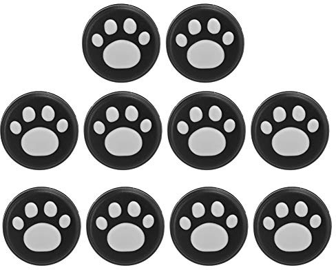 Cat Paw Thumb Grips Cover Joystick Rocker Silicone Cap Cat Paw Rocker Cap highquality silicone(White claws on black)