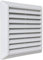 La Ventilazione C19100RB Griglia di ventilazione da Sovrapporre in ABS, Bianco, con Alette fisse e rete antinsetti. Dimensioni 185x185 mm