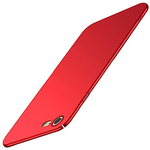 Tybiky iPhone SE 2020 Hülle, iPhone 7/8 Matte PC Schutzhülle Ultra Dünn Hardcase Minimalist Schutz hüllen Tasche Stoßfest Schale Anti Scratch Bumper Handyhülle Case Cover für iPhone SE 2020/7/8, Rot