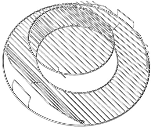 Coisien 8835 Ricambio griglie per weber griglia 57 cm, sistema Gourmet, Ferro cromato griglie di cottura per griglie Weber 8835, One-Touch, Performer, Bar-B-Kettle e griglie a carbone Master-Touch.