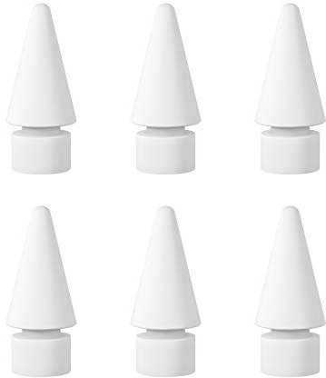Lot de 6 embouts de stylet de rechange pour stylet Apple 1ère génération et 2ème génération - Compatibles avec iPad Pencil.