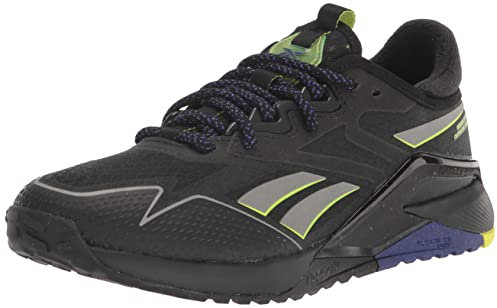 Reebok Mens Nano X2 TR Adventure Outdoor Fitness Athletic and Training Shoes, Cblack/Bolprp/Soacye, 9.5 Women/8 Men