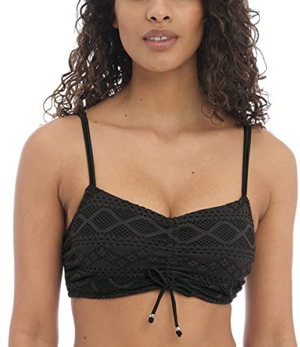 Freya Sundance Bralette Bikini Top Black Black 34E