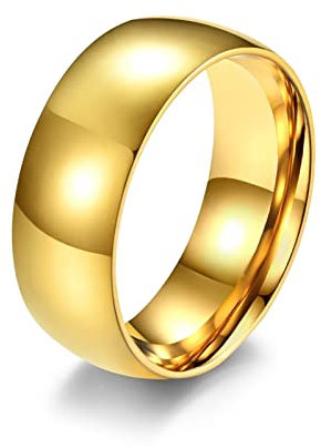 Hoisy Ring Jewelry Damen, Gold Ringe Eheringe Innen Und Außenbogen Gold Größe 70 Eheringe Antragsring für Frauen