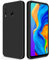 GiiYoon Hülle Kompatibel mit Huawei P30 Lite, Hochwertiges Liquid Silicone Case, Rundumschutz Handyhülle, Kratzfestes Weiches Mikrofaserfutter- Schwarz