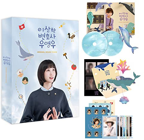 K-drama OST Album - [Extraordinary Attorney Woo] Out Box + Booklet + CD + Paper Mobil + 4Cut Photo + POPUP Card + Photo Card + PVC Bookmark + Sticker + Folded Poster