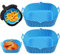 2Pcs Square Silicone Air Fryer Liners with Handle, 7inch Food-Grade Silicone Air Fryers Basket Reusable Heat Resistant Air Fryer Pot Replacement of Parchment Paper Liners for Air Fryer Oven Microwave