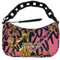 VERSACE JEANS COUTURE Handtasche, Umhängetasche, Hobo Bag Small Nylon, Schwarz-Pink