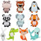 10 Pack Folienballon Tiere,Dschungel Tierballons,Luftballons Dschungel Safari Tiere Ballon,Luftballons Tiere Kindergeburtstag,Kindergeburtstag Deko für Jungen & Mädchen,Tiere Ballon