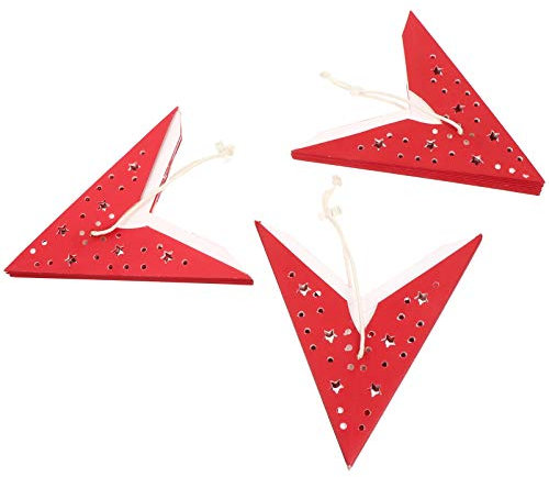 FRCOLOR 3 Stücke Weihnachtsstern Lampenschirm Papier Papiersterne Zum Aufhängen Papierstern Laterne Lampenschirm Decke Sterne für Weihnachten Hochzeit Hängen Christmas Decorations 35cm