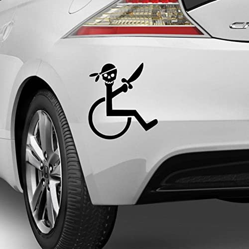 myrockshirt Süßer Pirat im Rollstuhl Rolli Aufkleber Sticker Autoaufkleber Größe & Farbe wählbar