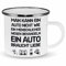 wowshirt Emallie Tasse Man Kann Auto Nicht Wie Menschen Behandeln Autoliebhaber Tuning Kfz-Mechaniker, Farbe:White Metal