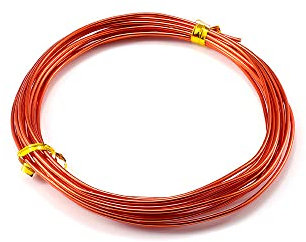 20m Basteldraht 0.8mm, Aluminium Craft Draht Blumendraht Aluminiumdraht Dekodraht Bindedraht für Blumengestecke, DIY Handwerk Dekorieren Schmuck Kranzherstellung, Schmuckdraht zum Basteln,Orange