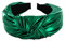 axy Breiter Haarreif mit Knoten Metallicfarbe - Damen Haarreifen in Metallic-Optik Stirnband Haarschmuck HR35G (Grün)