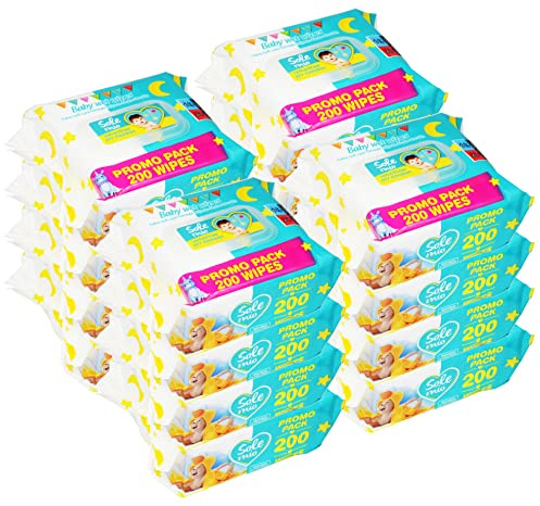 Sole Mio Extra-Soft Baby Wipes, 200 Wipes Per Pack - 16 Packs (3,200 Wipes Total) - Alcohol, Paraben & PEG Free, For Sensitive Skin