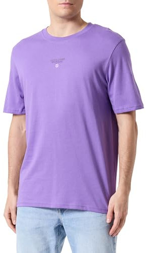 JACK & JONES Jcotypo Tee SS Crew Neck Fst T-Shirt, Lavanda Intenso, L Uomo