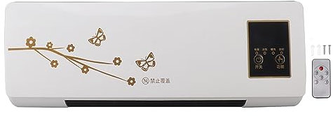 Wifehelper Mini Aire Acondicionado Montado en la Pared con Control Remoto del Temporizador, Máquina Combinada de Enfriamiento y Calefacción de Ajuste Eléctrico Portátil
