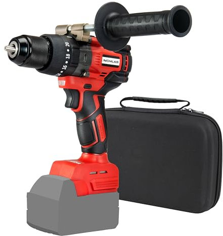 Cordless Drill Compatible with Milwaukee M18 Batteries, 1/2” Metal Self Lock Chuck, 150Nm MAX Torque, 2 Variable Speed 20+3 Position, Professional Drill/Driver (NO BATTERY)