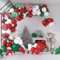 FUNTE Christmas Balloons Garland Arch Kit,Christmas Red and Green Balloon Arch kit with white gold balloons Candy Cane Balloons for Christmas Party Decorations, Xmas Decorations for Indoors