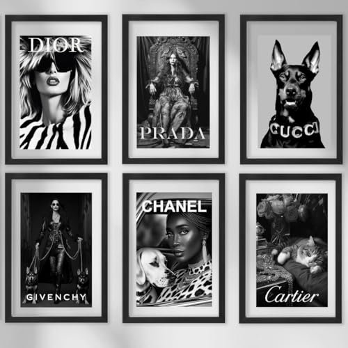 Fashion Mode Deko Wandbilder 6er Set Bilder Premium Poster Wanddekoration, 6x A3 (29,7 x 42,0 cm)