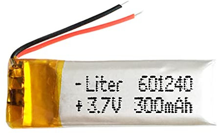 Batterie 601240 LiPo 3.7V 300mAh 1.11Wh 1S 5C Liter Energy Battery pour l'électronique Rechargeable Téléphone Portable Smartwatch GPS - Ne Convient Pas à la Radiocommande 42x12x6mm (300mAh|601240)