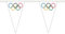 Flagtex Banderines olímpicos triangulares pequeños (5 m de longitud) 12 banderas