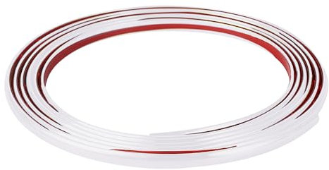 Flexible Zierleisten Selbstklebend 5m,abziehen und aufkleben,Wand,Ecke,Wand Zierleiste, Decke,Kleiderschrank,Schrank und automatische,Boden,Fliesen, Kanten,Verkleidung,Spiegel 5mx8mm (Weiß)