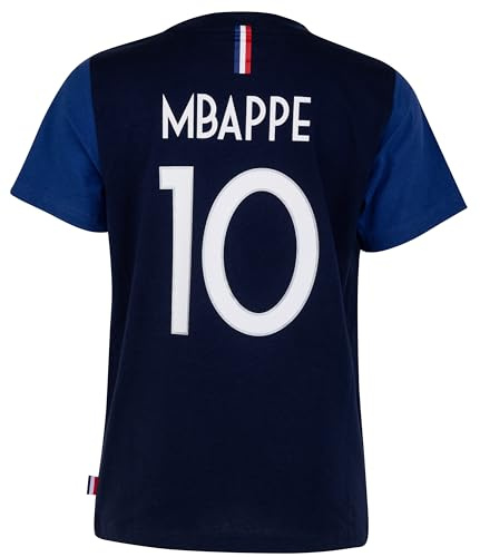 FFF T-Shirt Kylian Mbappé - Collection Officielle Equipe de France de Football - Taille Enfant garçon 8 Ans