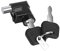 Electric Bike Battery Case Power Lock & Key - Unlock 13MM Locked 20MM, Apply to Hailong Ebike Lock Battery Case Box (20MM Black) 0604