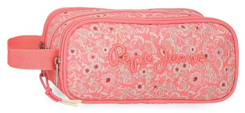 Pepe Jeans Nahid Astuccio triplo rosa 22 x 10 x 9 cm Poliestere by Joumma Bags, Rosa, 22x10x9 cms, Astuccio triplo