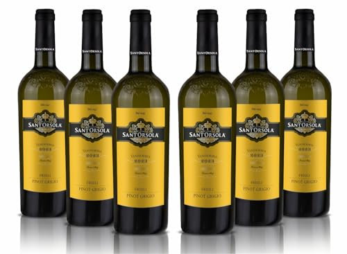 Sant'Orsola Premium Pinot Grigio D.O.C. Friuli Ramato, Vino Rosato Italiano Secco, Sapore Fresco dal Palato Morbido e Rotondo, 6x750 ml