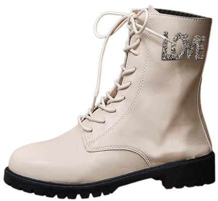 Stivali Donna Pelle Stivaletto Donna Invernale Stivali Donna con Tacco Basso Stivaletti Donna Texani Corti Stivaletto Donna Estivo con Zeppa Interna Stivaletti Donna Moto Estivi Texani Donna