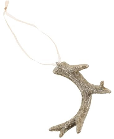 ABOOFAN Accessoire en Bois Suspendu Faveur De Fête De Porte-clés Cerf Décorations De Rennes De Noël Ornements De Noël Pendentif en Bois De Sapin De Noël Résine Rose Gold