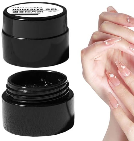Long-Lasting Solid Nail Glue Gel for Press-On False Tips - Non-Stick, Strong Adhesion Clear Formula - 10ml