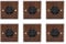 6 Stück EU-Standard-Wandsteckdose, Elektrische Wand-Lichtschalter-Buchse, 16 A, 250 V, Steckdose, Retro-Steckdose aus Schwarzem Walnussholz, Steckdose für Elektronische Geräte,