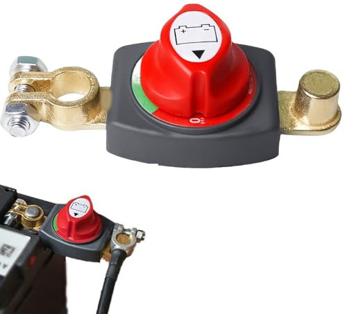 Batterieschalter Auto Batterie Trennschalter, 12V Batterietrennschalter ON-OFF Batterietrennschalter Wasserdichter Batterie Trennschalte für Auto Motorrad Marine Boat Caravan Yacht Bus Boot Reisen