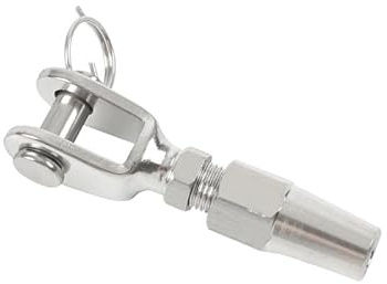 ZiYouao Drahtseilklemme 1 STÜCKE 3/4/5/6mm Drahtseil 316 Edelstahl Swageless Gabel/Backen Terminal Kabel DIY Fitting Rigging Hardware Balustrade Kit Seilklemme(for 4mm Wire Rope)