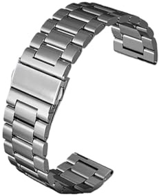 HTHRRFE 24MM 26MM 28MM 30mm Massives Edelstahl-Uhrenarmband, kompatibel mit Diesel Seven Friday-Armband, großes Stahlgürtel-Herrenarmband(B silver,24mm)
