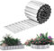 15cm H x 6m Long Bordure de Jardin en métal, Bordure de Paysage ondulée Bordure de pelouse galvanisée, Bordure de Jardin Flexible pour parterres de Fleurs entourés d'arbres-argenté