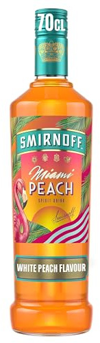 Smirnoff Miami Peach | 35% vol | 70cl | Juicy Peach & Citrus Flavours | Coral-coloured | Perfect for Brunches & BBQs