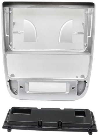 BGRVCKS Fascia du Panneau Radio pour Peugeot 406 1995-2005 Voiture 9 Pouces 2 Din Radio Fascias Cadre Panneau De Lecteur Stéréo(Cadre argenté)