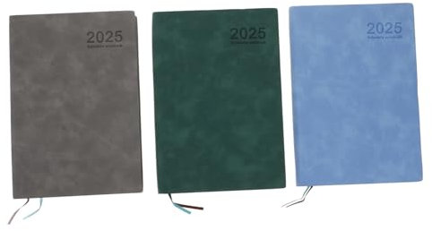 Operitacx 3 Stück 2025 Planer für Männer notizbuch bürobedarf Terminkalender zeitmanagement organisieren täglicher Zeitschriftenplaner Planer Zeitschrift Wochenplaner Monatsplaner Kunstleder